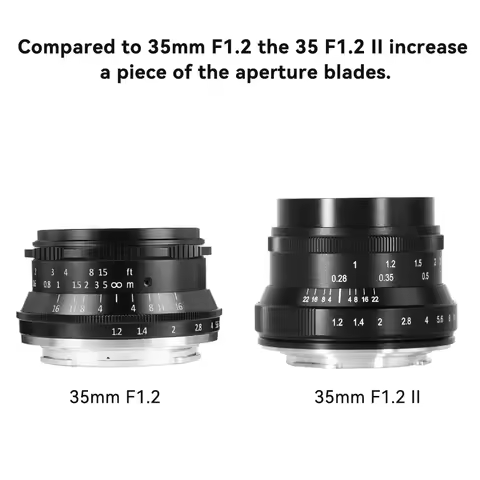 .7artisans 35mm F1.2 Mark II APS-C Large aperture Prime Lens For Micro 4/3 Sony E ZVE10 Fuji FX Cano