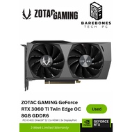 USED NVIDIA RTX 3060Ti 8GB ZOTAC GAMING TWIN EDGE Gaming | Editing | 3D Modeling GPU | Graphic Card