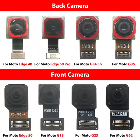 Back Big Main Camera Module And Front Small Camera Module Flex Cable For Moto G13 G23 G34 5G G35 G62