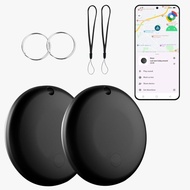 Penjejak Bluetooth untuk Android (2Pek, Hitam), Berfungsi dengan Aplikasi Google Find My Device, Kal