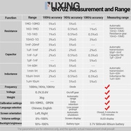 มัลติมิเตอร์แบบดิจิทัล FUXING พร้อมแหนบชุบทองสำหรับการวัดความแม่นยำ