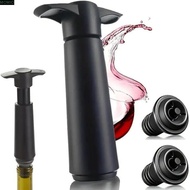 MXMIO Wine Vacuum Pump, Reusable with Stoppers Wine Bottle Stoppers, Bottle Sealer Sealed Black Repl