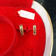 INT47GW13GW ANTING GIWANG EMAS PERMATA INTAN BERLIAN HITAM KADAR 80%