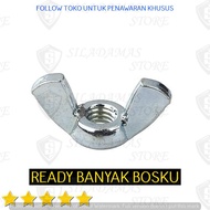 Butterfly Nut M6 Butterfly Nut 6mm / M6 x 1P Ear Nut / Wing Nut M6 White Ear Nut