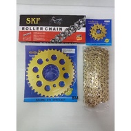 SPOKET SET 415 (GOLD CHAIN +SPOKET) HONDA RS150✨RANDOM BRAND ✨