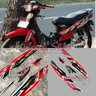 MERAH Striping sticker for Yamaha f1zr fiz r f1 ZR 1996 black red full set body list sticker f1zr ac