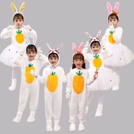 New Year's Day Children's Bunny Costume Animal Costume Little White Bunny Dance Costume Toddler Anim