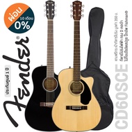 Fender CD60SCE Acoustic Electric Guitar 41 Inch Solid Spruce Top + Bag &amp; Charcoal Neck Wrench ** 1 Year Warranty