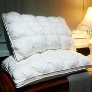 {DFSGDFRG} 1PCS Goose Down Feather Pillow 100% Cotton Frosted Thickened Cervical 1Kg Pillow Five-sta