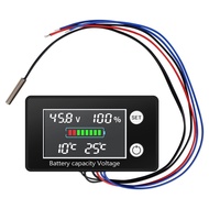 DC 10V-100V Battery Thermostat Battery Voltage Display with Temperature Control