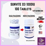 FPpharmacy {NEW STOCK} Sunvite D3 (Vitamin D) 1000IU 100's (EXP: 11/2026) {REPLACE LYNAE MD3}