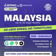 [Jetpac] Malaysia Travel eSIM 4G-5G | 3-30GB | 7-30 Days | Unlimited 7-10 Days
