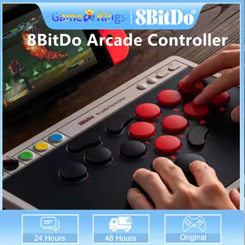 8BitDo Arcade Controller Built for professionals. Compatible with for Switch 1/2 and Windows.10 Blue