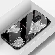 Case For Samsung A6+ 2018 J8 2018 J7 pro J6 Plus 2018 J6 Prime Minimalist Glitter Heart Glass