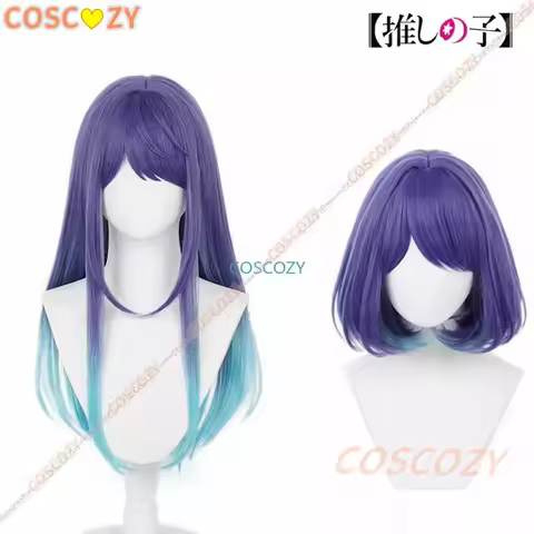 Anime Oshi No Ko Cosplay Wig Kurokawa Akane Cosplay Long/Short Wig Blue Color Soft Wigs