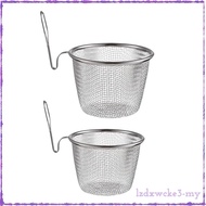 [LzdxwckefaMY] Mesh Strainer Stainless Steel Basket Strainer Fry Basket Boil