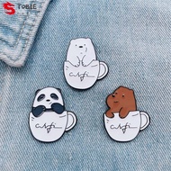 TOBIE We Bare Bears Badge Coat Hat Backpack Bag Jewelry Accessories Classic Character Three Bear Bear Enamel Brooch
