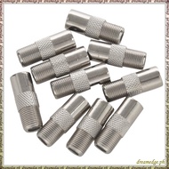 [S D K G]  10Pcs Straight Metal F Type Female to TV PAL Male RF Connector Adapter