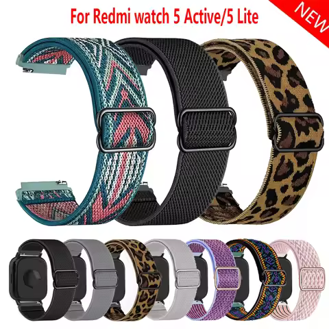 Breathable nylon straps For Redmi watch 5 Active/5 Lite smartwatch Adjustable Elastic Bracelet corre