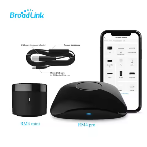BroadLink RM4 Pro RM4 mini HTS2 Temp and Humidity Sensor Version Wireless Universal Remote Hub with 