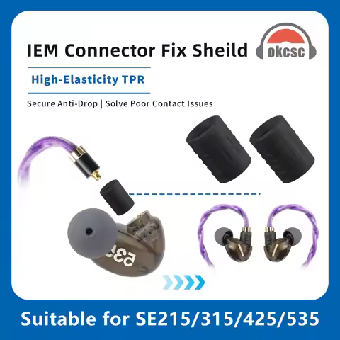 OKCSC IEM Cable Pin Fixed Protector Suitable for SHURE SE215 SE315 SE425 SE535 Prevents Rotation and