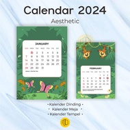 Animal MOTIF AESTHETIC 2024 Calendar / TABLE Calendar / WALL Calendar / 2024 Calendar / 2024 Calenda