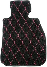 ZERO Floor Mats for BMW 5 Series Wagon 1997/7-2004/4 E39 Right Handle, Diamond Pink with Heel Pad