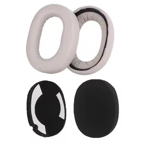 1Pair Replacement Earpads Noise Isolation Foam Ear Cups Cover with Soft Protein Leather for Jabra El