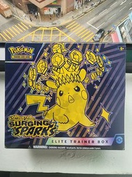 Pokemon TCG SV8 Surging Sparks Elite Trainer Box寶可夢 劍與盾 訓練家禮盒 美版 原盒 原廠膜 超電突圍 太晶比卡超