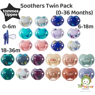 Tommee Tippee Air Style , Moda Midnight Jungle Orthodontic Silicone Soothers Twin Pack (0-36 Months)