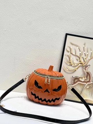 2024 ใหม่สไตล์ฮาโลวีนเทศกาลผีฟักทอง Shein Party Cross-Border Temu ไหล่เดี่ยวเอียงกระเป๋าวัสดุจากจีน