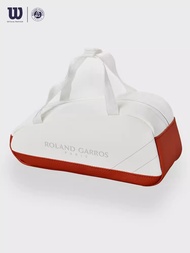 [Tbxl] Wilson 2024 Roland Garros Móc Chìa Khóa Túi pháp mở cam trắng nhỏ gọn cầm tay Tennis chùm 