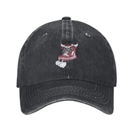 Chicago Shoe Bull Red Durable Adjustable Denim Cap With Timeless Appeal