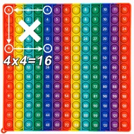 (Premium Selection) 12x12 Multiplication Quick Push Bubble Fidget Math Games, Times Table Numbers Co