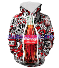 （xzx  31th）  (ALL IN STOCK) Coca-Cola Red Beauty 3D Full Print Unisex Hooded Casual Long Sleeve Hooded Style 21