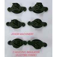 PVC INSULATOR 2 HOLE ELECTRIC FENSE INSULATOR （50PCS/100PCS） ALUMINIUM WIRE POLY WIRE  （FARM FENCING