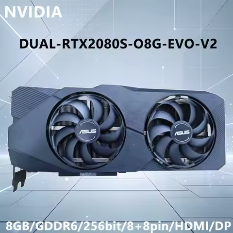 RTX 2080 SUPER 8GB graphics card ASUS DUAL-RTX2080S-O8G-EVO-V2 GPU Support 8GB GDDR6 256-bit HDMI DP