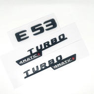 3D ABS Chrome Car Letters Logo E53 Fender TURBO 4MATIC Emblem Badge Rear Star AMG Sticker For Merced