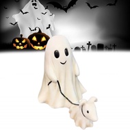 Halloween Ghost Walking Dog Statue Funny Ghost Walking His Ghost Dog Halloween Ghost Dog Statues Hal