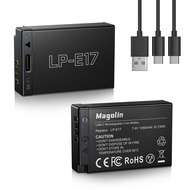 Magolin 2 Pack 1450mAh LP-E17 Replacement Battery with Type-C Direct Charging Port for Canon EOS R50