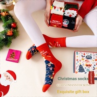 Foreign Trade Christmas Stocking Gift Box Autumn Winter Cartoon Three-Dimensional Cute Socks Female 