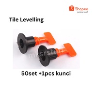 Tile Levelling/Floor Tile Installation Tool (50set+1Pcs Key)