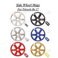 Side Wheel Mags By17 (GB-998) For Tricycle (Black/White/Silver/Blue/Gold/Red)