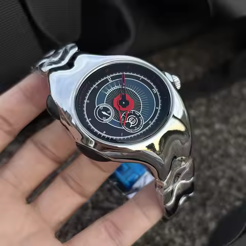 Alien Y2k Dial Twisted Case Ellipse Quartz Watch Mens Special Blade Creative Alien Shape Design Fash