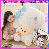 (Ready Stock) 82cm 100cm cinnamoroll plushie cute plushies big cinnamoroll stuff toy kuromi plushie 