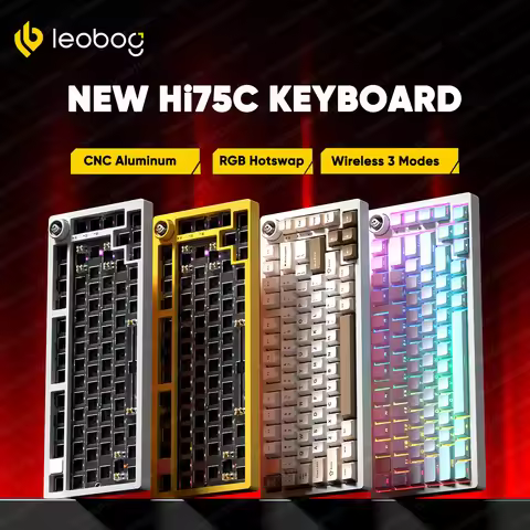 Leobog Hi75C Hi75 Hi75C Pro Aluminum Wireless Custom Mechanical Keyboard Kit Gaming Bluetooth 2.4G W