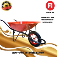 Heavy Duty G&T wheel Barrow for Gardening and Construction with solid rubber wheel 13"  (KARITILYA)