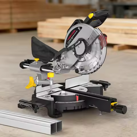 10" Electric Sliding Compound Miter Saw 15 Amp 5000RPM 0-45° 36T Blade Chip Extraction Heavy Duty Pr