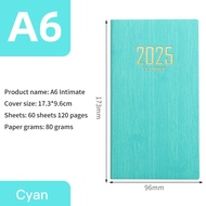 60 Sheets A6 2026 Portable Planner Pu Cover Daily Weekly Schedule Notebook Compact Calendar Journal 
