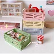Mini Kitchen Shelf Mini Table Shelf Folding Basket Makeup Basket
